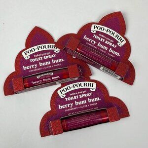 (3) Poo Pourri Toilet Spray Cranberry Clove Honey travel size NEW christmas